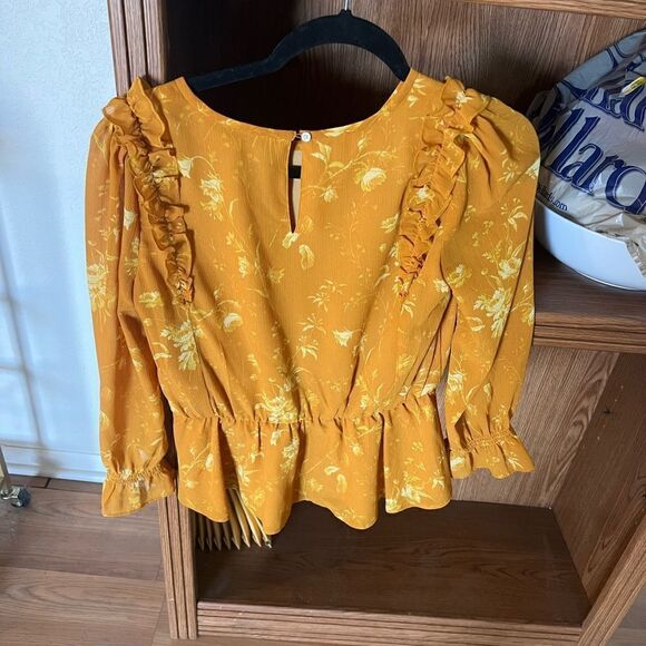 MADEWELL RUFFLE PEPLUM BLOUSE - Picture 2 of 5